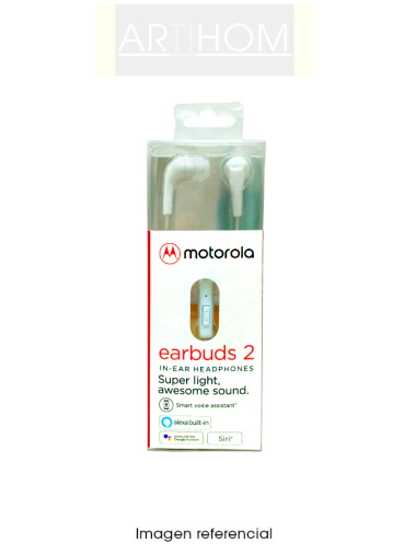 Audífono blanco earbuds 2 Motorola