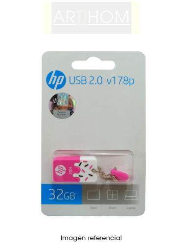 Memoria USB 32GB HP rosado